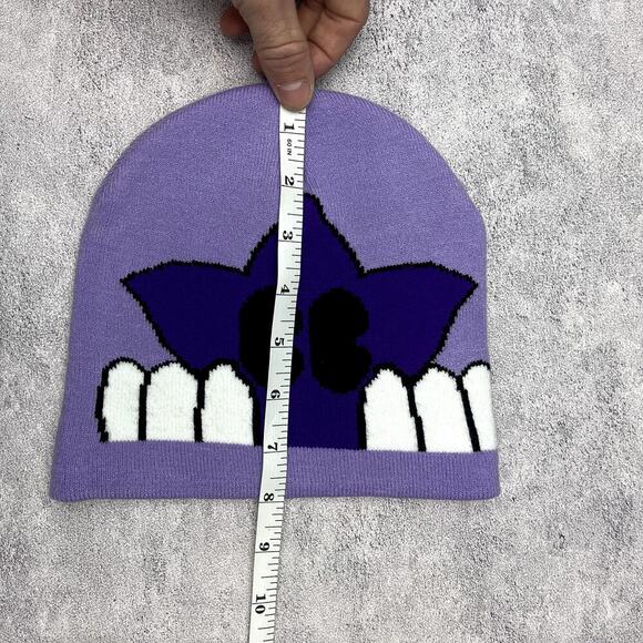 Y2k 2000s dark purple and lavender star beanie - Picture 7 of 7